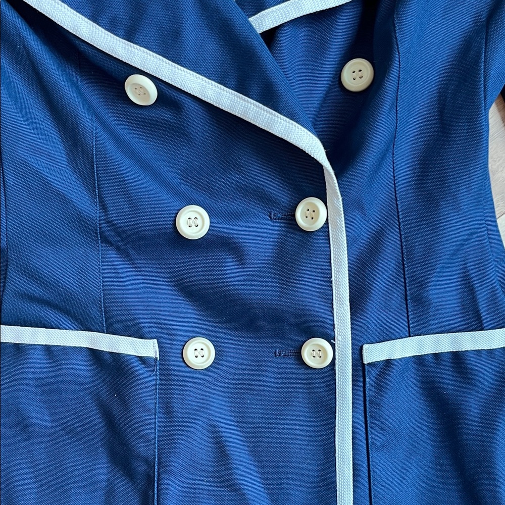 Vintage London Fog Navy Double-Breasted Main Coat Size S - Picture 3 of 16